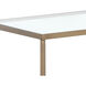 Kessler 28 X 24 inch Clear / Antique Gold Side Table
